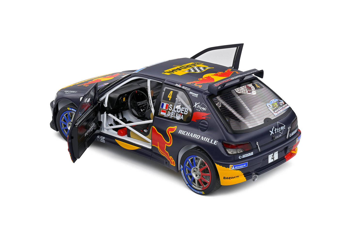 Macheta auto Peugeot 306 Maxi Mont Blanc Rally 2021 #4 S.Loeb D.Elena 1:18 Solido