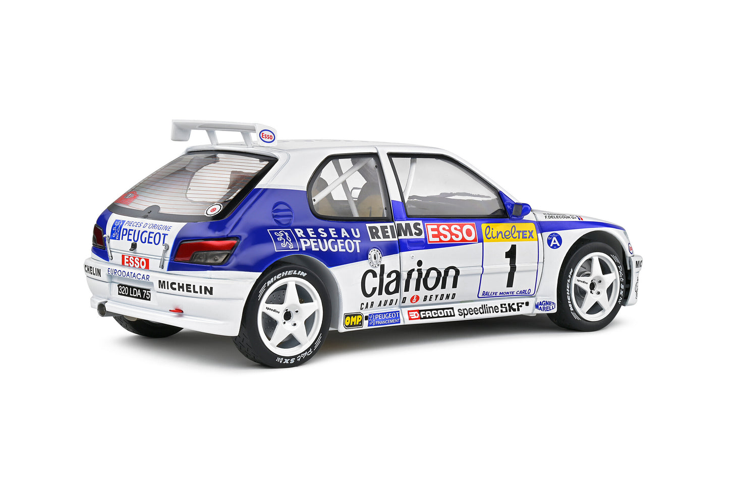 Macheta auto Peugeot 306 Maxi – Rallye Monte Carlo – 1996 – #1 F.Delecour/M.Sauvagei 1:18 Solido