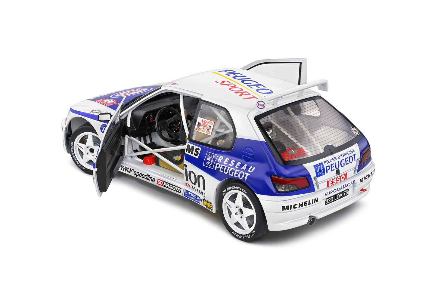 Macheta auto Peugeot 306 Maxi – Rallye Monte Carlo – 1996 – #1 F.Delecour/M.Sauvagei 1:18 Solido