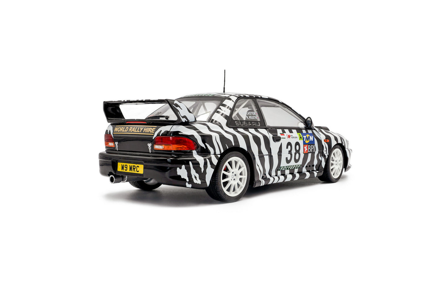 Macheta auto Subaru Impreza S5 WRC99 – TAP Rally Portugal – 2001 – #38 Heath/Lancaster 1:18 Solido