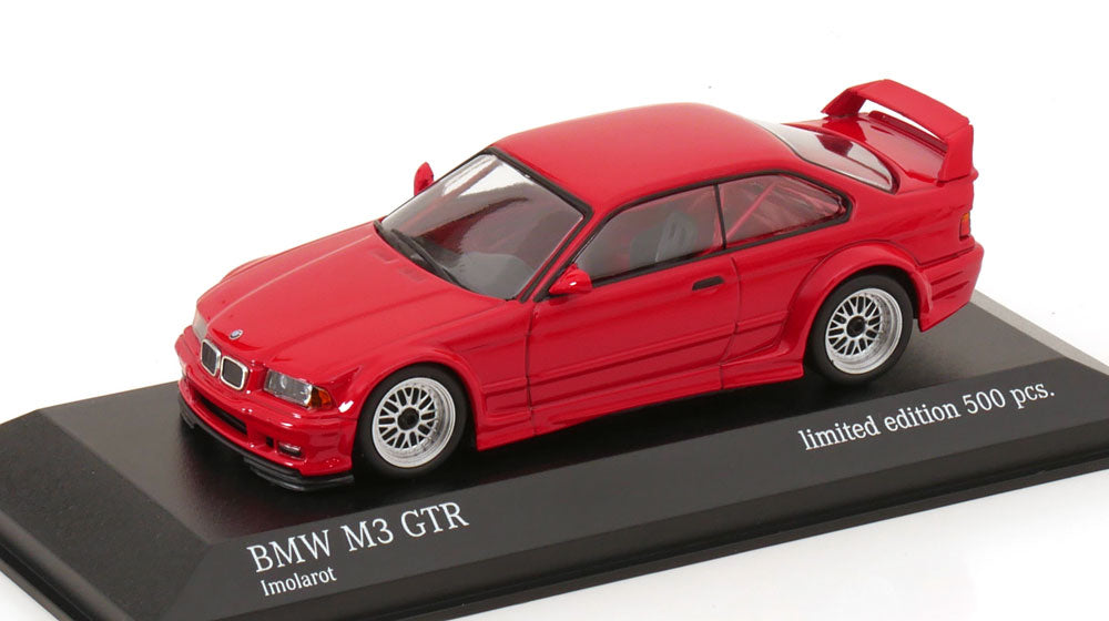 Macheta auto BMW M3 GTR E36 Rosu 1993 1:43 Minichamps