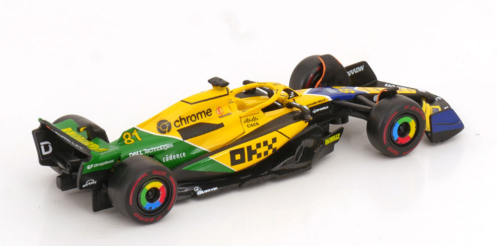Macheta auto Mclaren MCL 38 #81 O. Piastri MONACO GP - SENNA 30th ANNIVERSARY LIVERY 2024 1:43 Bburago