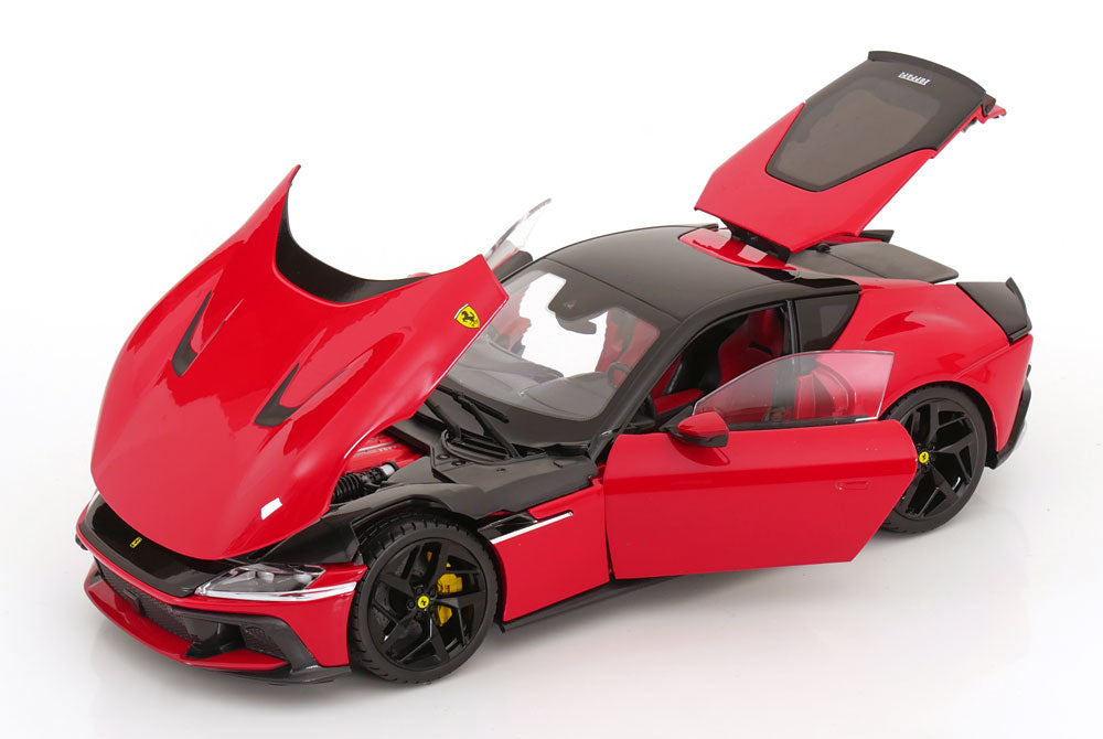 Macheta colectie Ferrari 12Cilindri 2024 metal rosu, deschidere usi si capota, Polistil 1:18