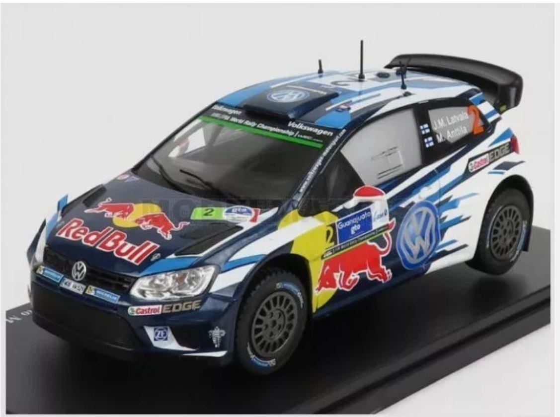 Macheta auto Volkswagen Polo R WRC Team Volkswagen Motorsport Red Bull N. 2, Mexico 2016 J.M. Latvala 1:24 Hachette