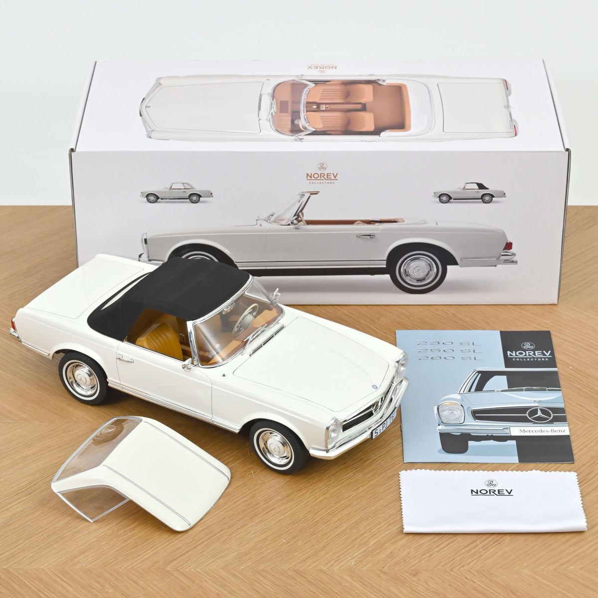 Macheta auto Mercedes-Benz 230 SL 1963 White 1:12 Norev