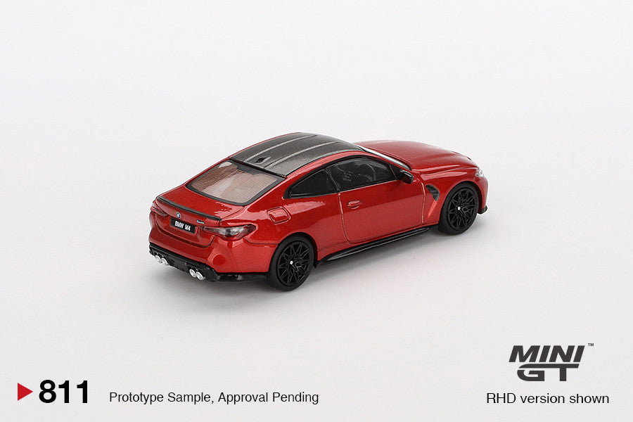 Macheta auto BMW M4 Competition (G82), Sakhir Orange, 2024 (LHD) 1:64 MIniGT