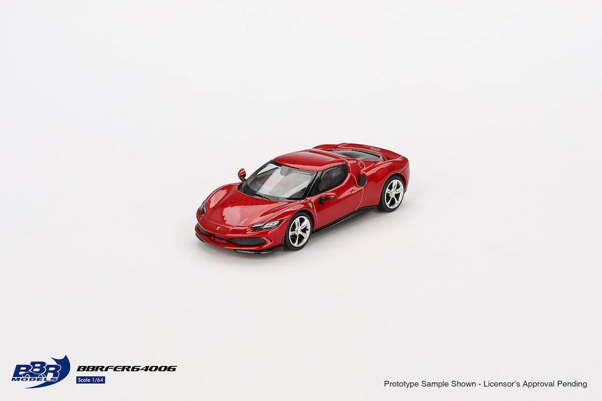 Macheta auto Ferrari 296 GTB F1-75 (Rosso Imola) 2024 1:64 BBR