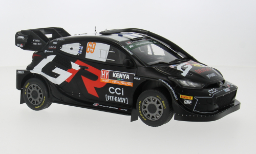 Toyota Yaris Rally 1, WRC, Safari Rallye Kenya, 2024, #69 1:18 IXO model car