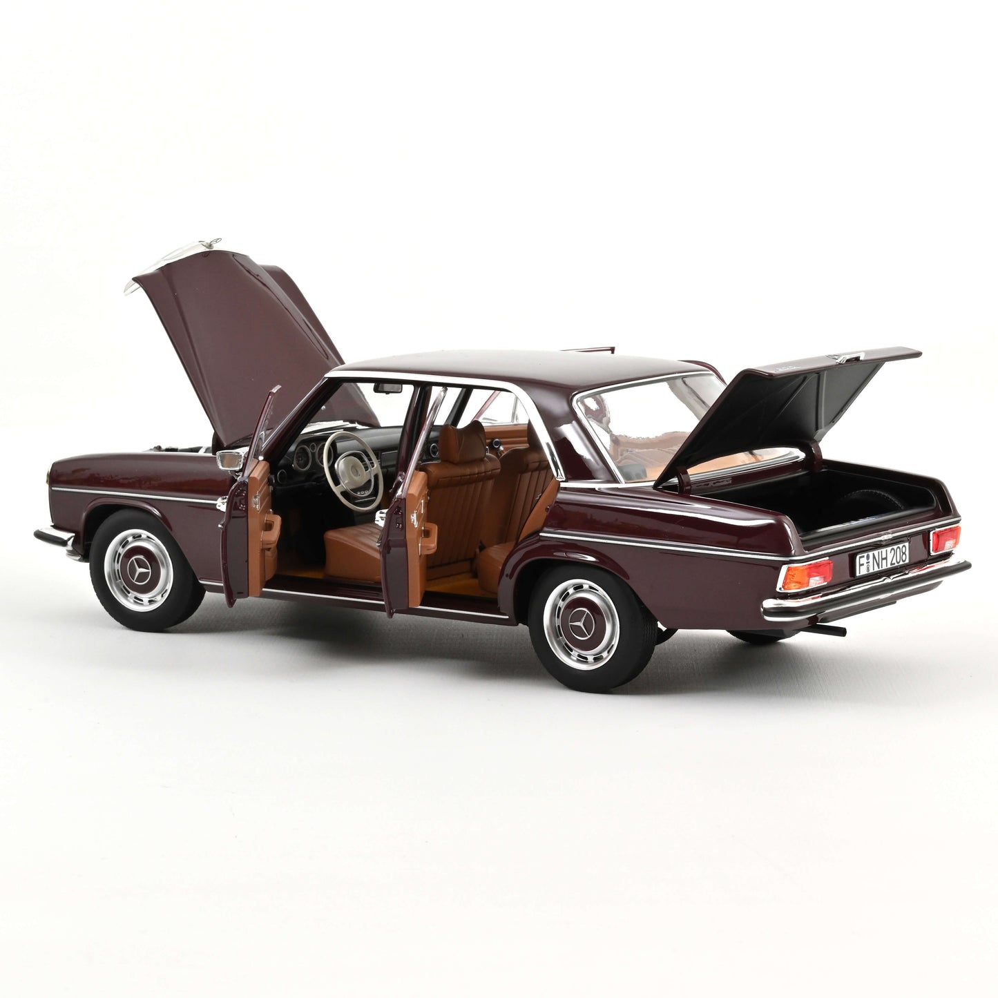 *Pre-order Mercedes-Benz 200, Dark Red Brown, 1968 1:18 Norev model car