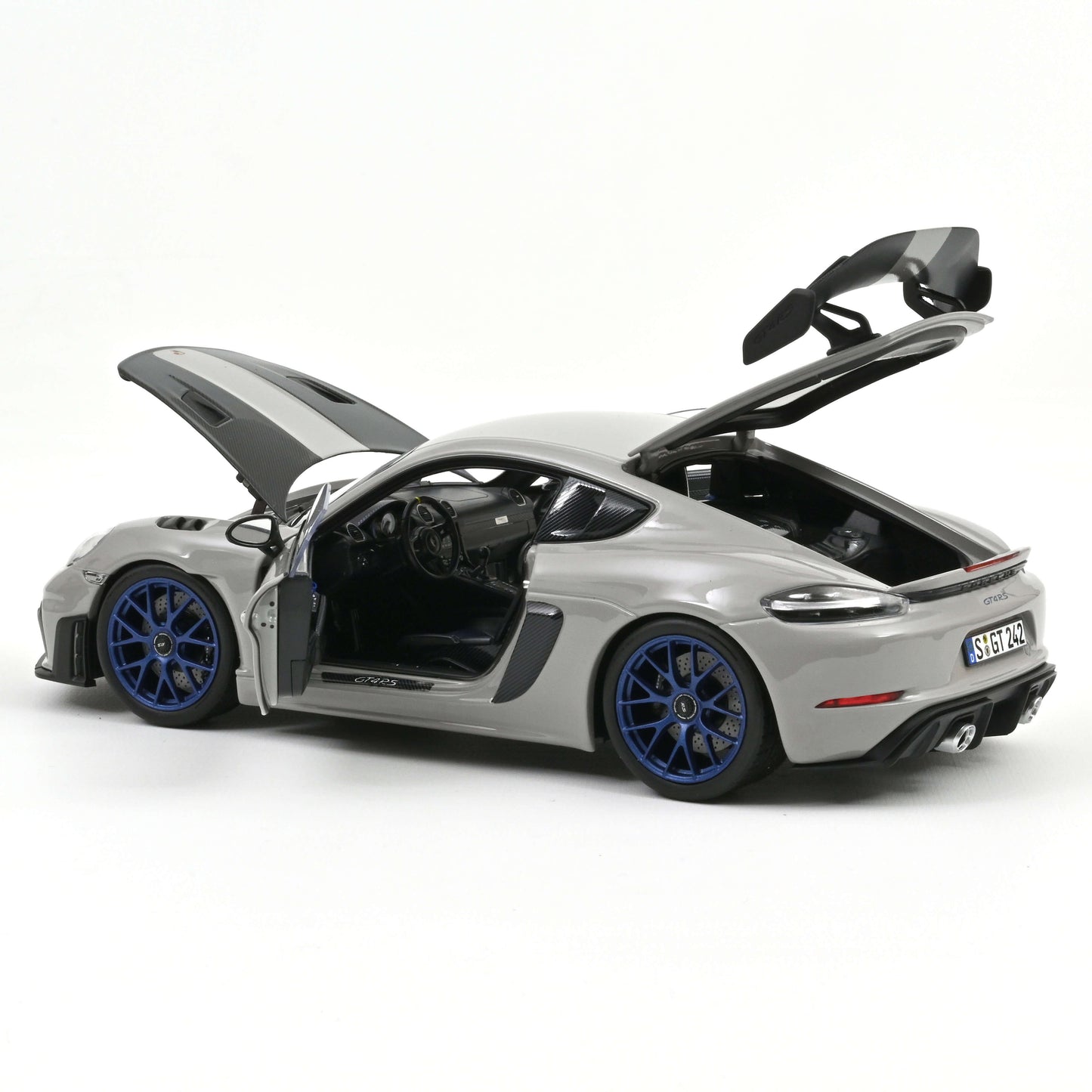 Macheta auto Porsche Cayman GT4 RS w/Weissach Pack, Chalk, 2023 1:18 Norev