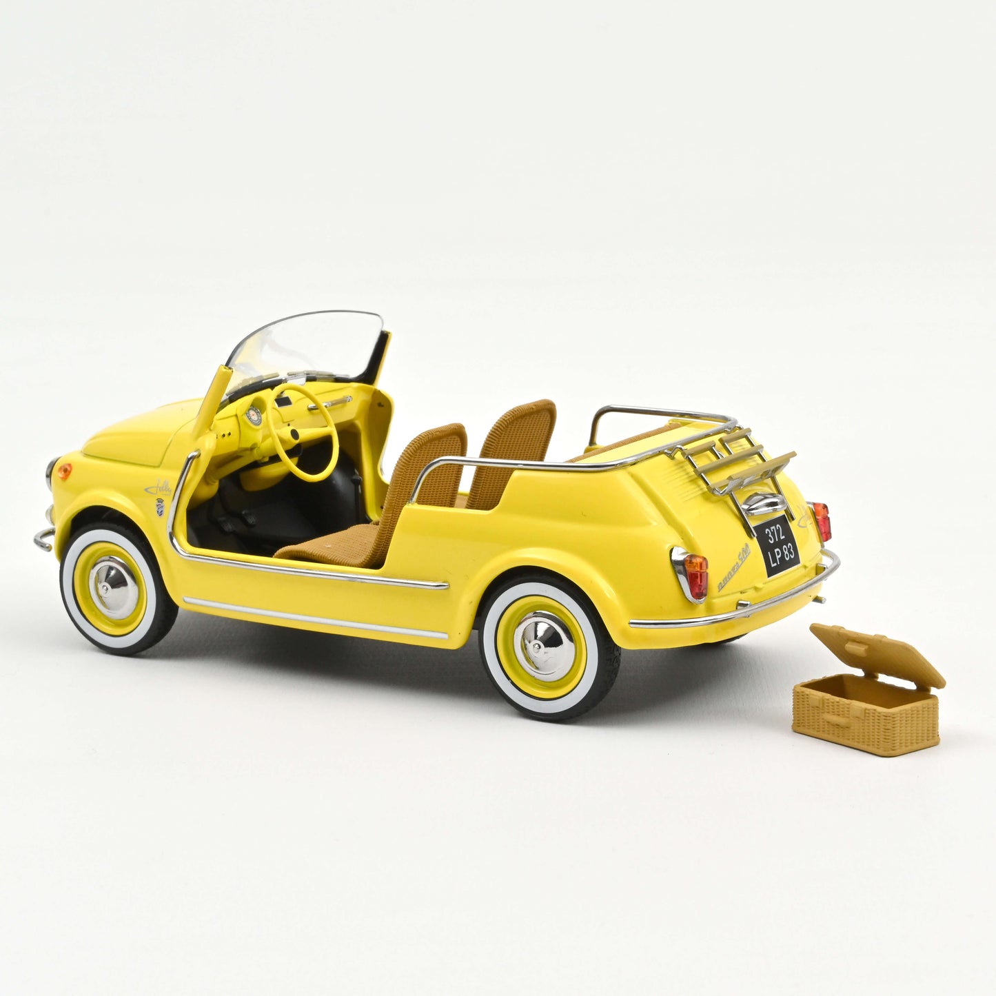 Macheta auto Fiat 500 Jolly, Yellow, 1965 1:18 Norev