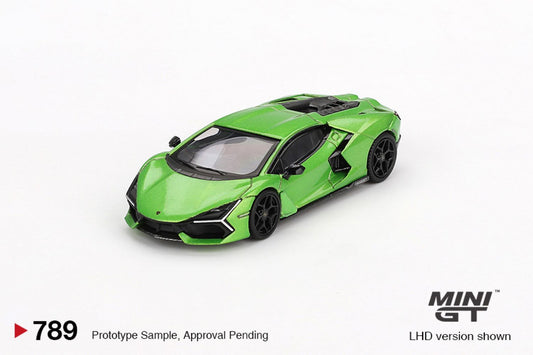 Macheta auto Lamborghini Revuelto Verde Selvans 2024 (LHD) 1:64 MIniGT