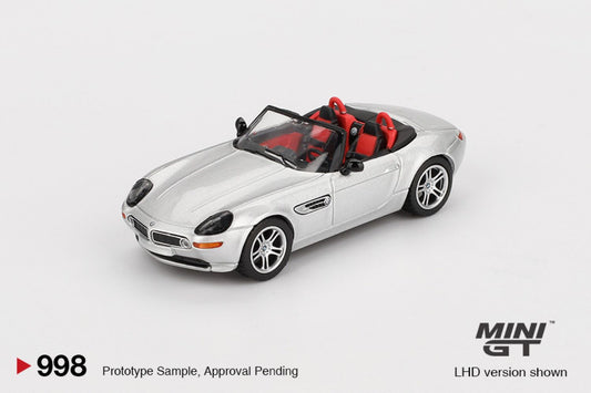 Macheta auto BMW Z8, Titanium Silver, 2003 (LHD) 1:64 MIniGT