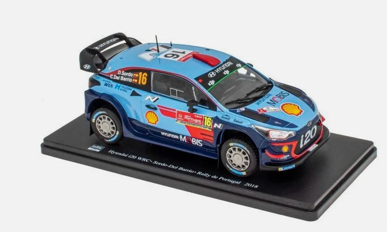 Macheta auto Hyundai I20 WRC N16 Rally Portugal 2018 D. Sordo 1:24 Hachette