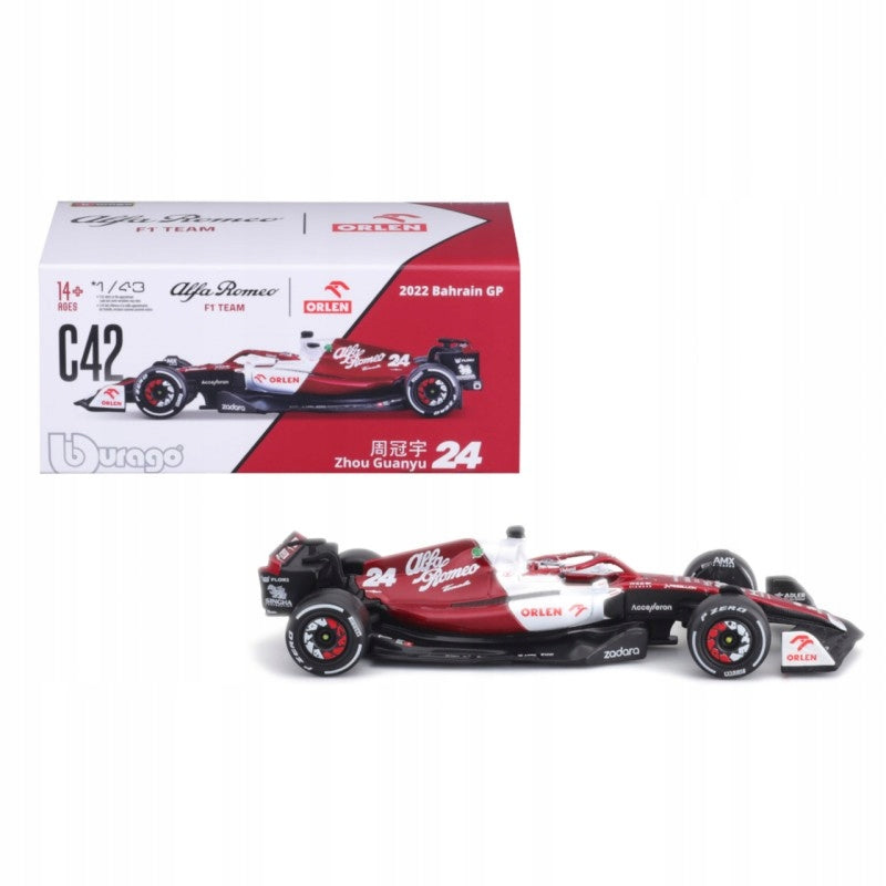 Macheta Alfa Romeo Orlen C42 2022 #24 scara 1:43 Bburago Signature