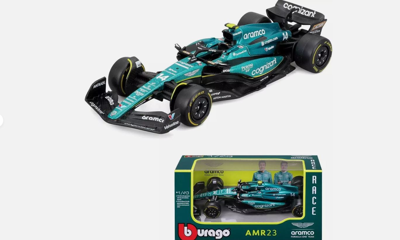 Macheta auto Aston Martin F1 AMR23 Fernando Alonso #14 (2023) 1:43 Bburago