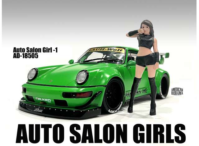 Autosalon Girl figure #1 1:18 American Diorama
