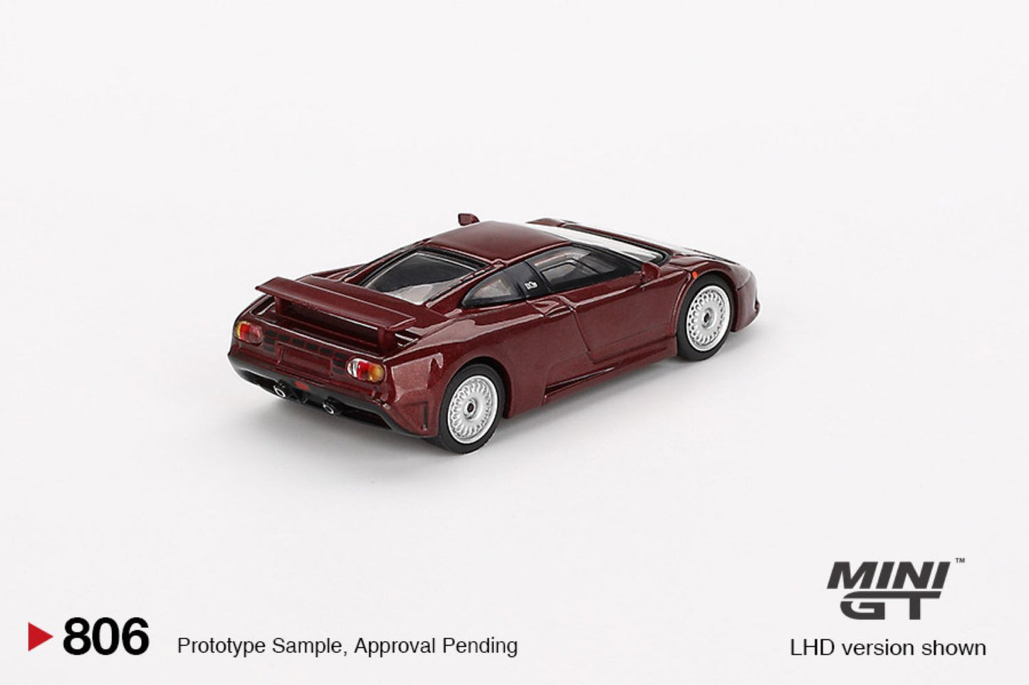 Macheta auto Bugatti EB110 GT Dark Red Metallic 1995 (LHD) 1:64 MIniGT