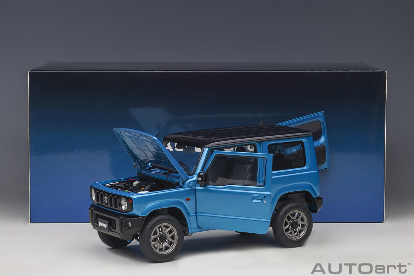 Macheta auto Suzuki Jimny (JB64) (Brisk Blue) 1:18 AutoArt