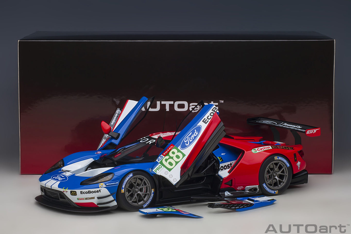 Ford GT GTE Pro Le Mans 24h 2019 #68 1:18 AutoArt model car