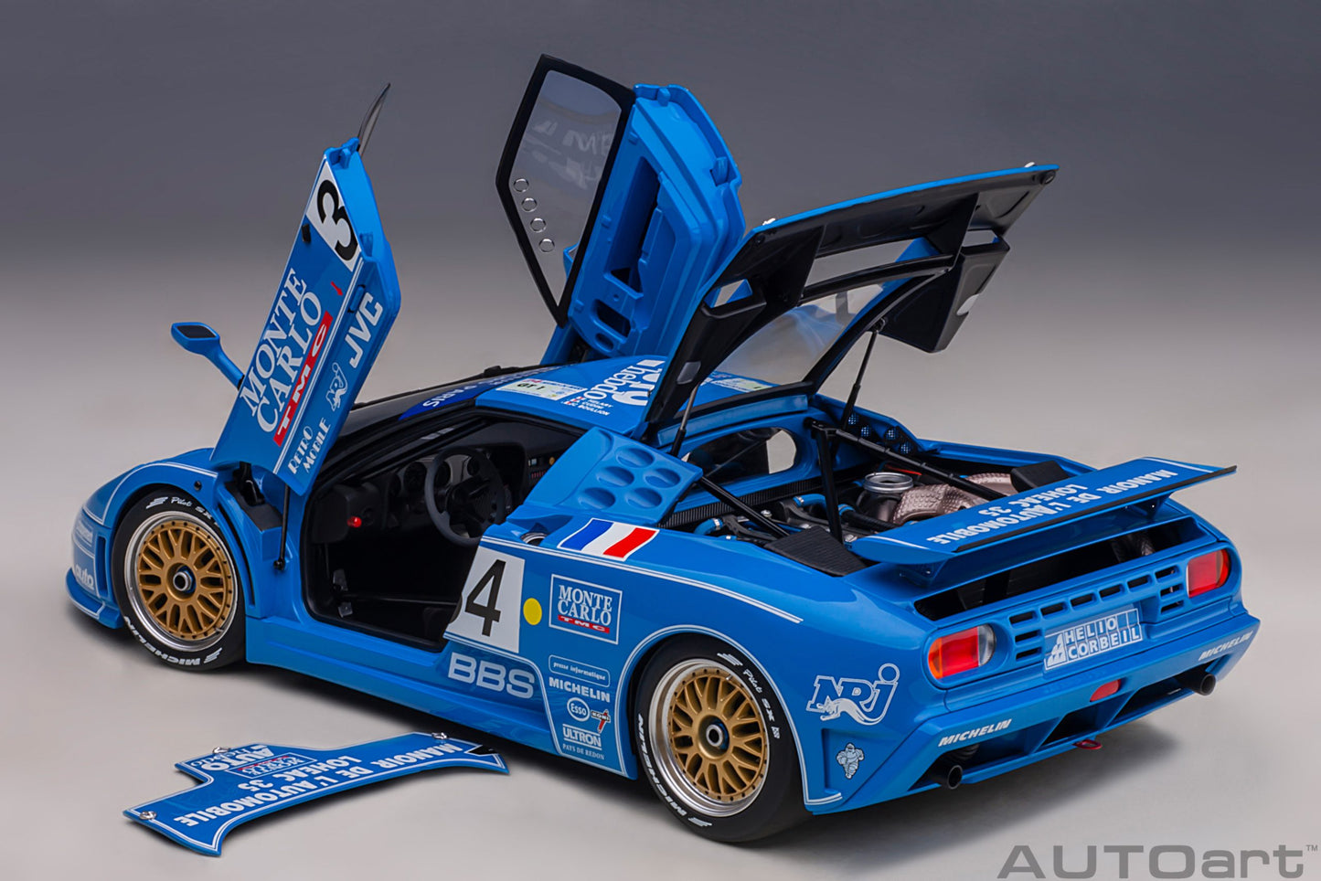 Macheta auto Bugatti EB110 LM Le Mans 24h 1994 #34 1:18 AutoArt