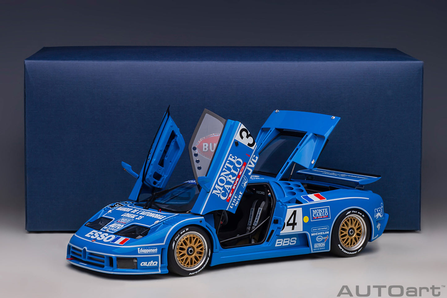 Bugatti EB110 LM Le Mans 24h 1994 #34 model car 1:18 AutoArt