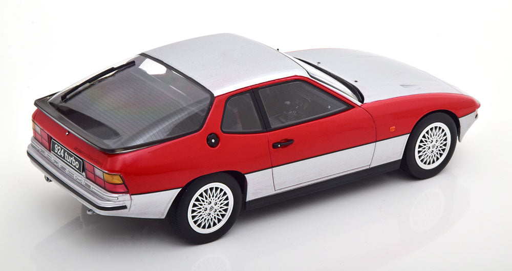 Macheta Porsche 924 Turbo scara 1:18 KK-Scale, metal argintiu rosu fara deschideri
