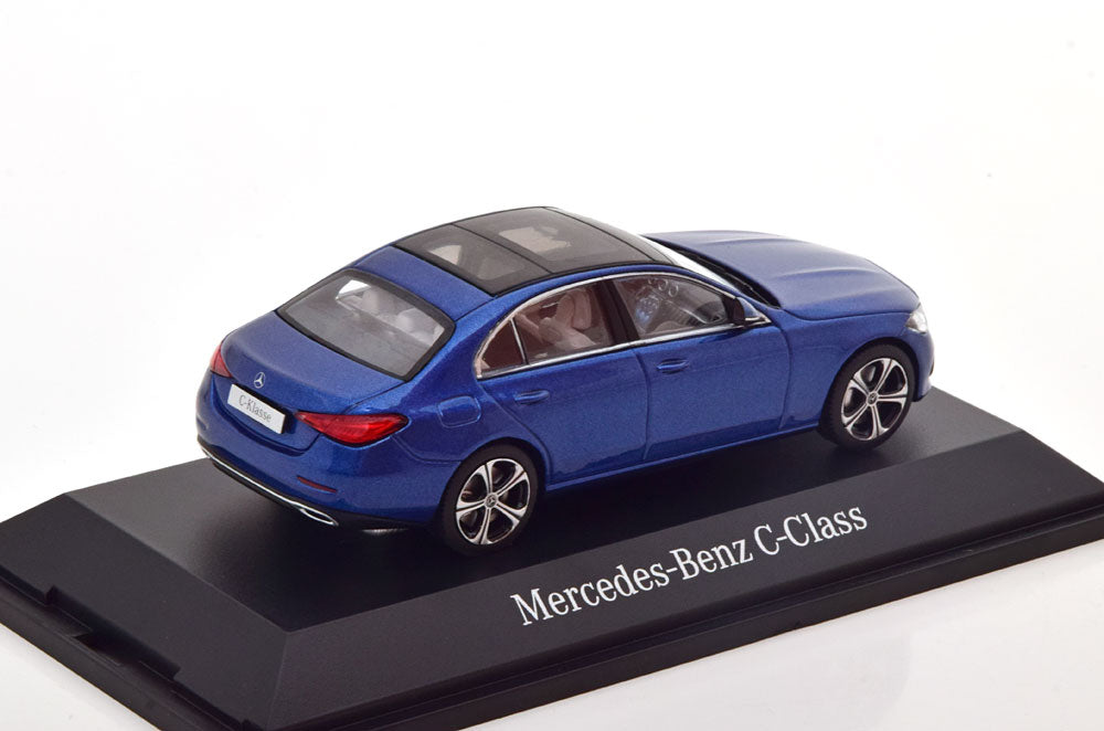 Macheta auto Mercedes C-Class W206 (2021) albastru 1:43 Herpa Dealer