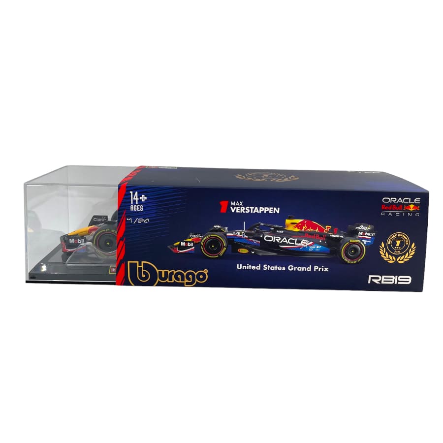 Macheta auto Red Bull RB19 No.1 Red Bull Formula 1 GP Austin USA 2023 M.Verstappen 1:24 Bburago Signature