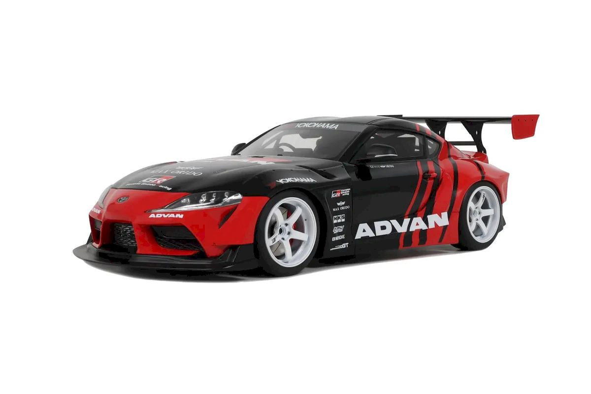 Macheta auto Toyota Supra GR Advan Black/Red 2020 1:18 GT Spirit