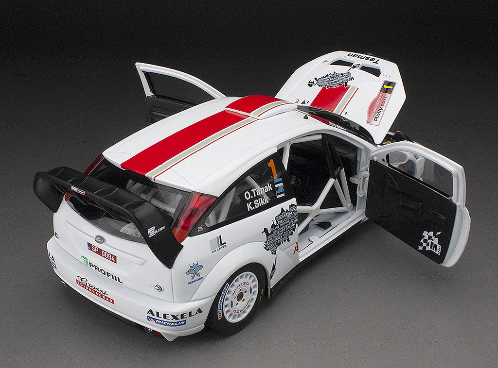 Model car Ford Focus RS WRC '03 - #1 O.Tänak/K.Sikk - Winner Saaremaa Rally 2011 1:18 SunStar