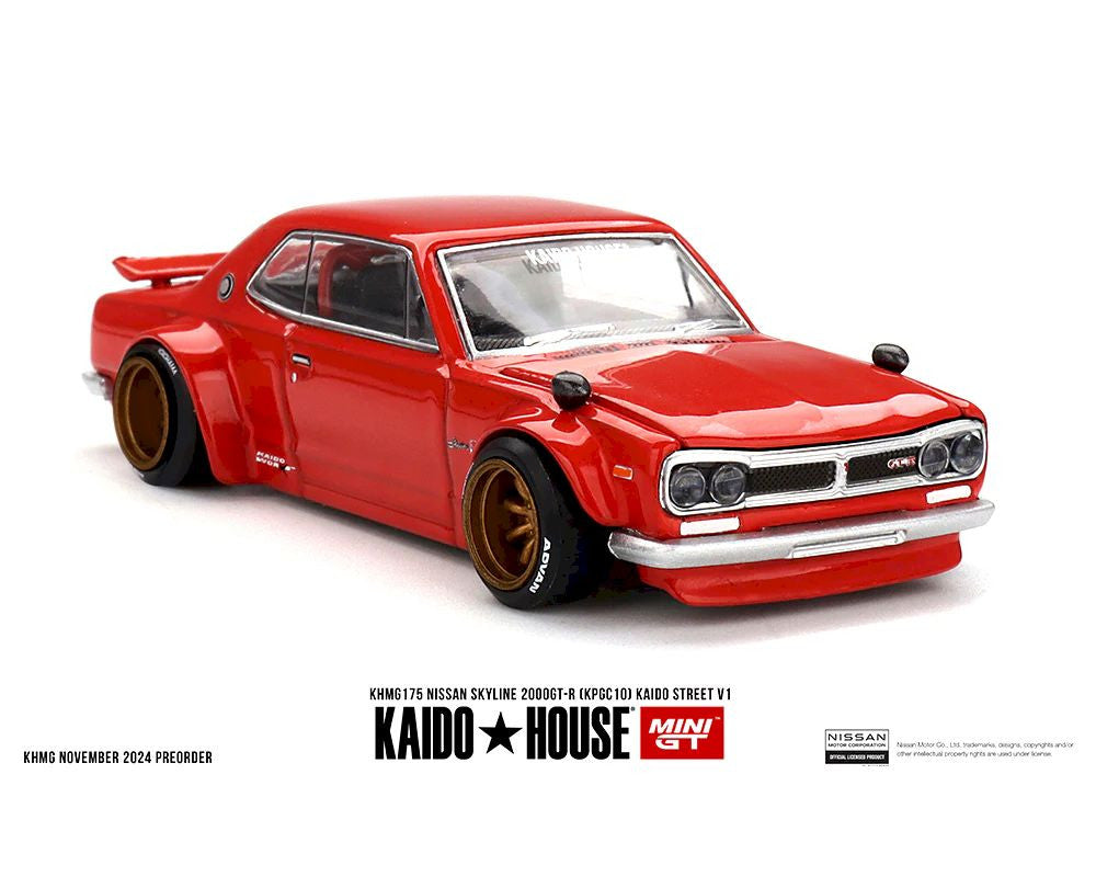 Macheta auto Nissan Skyline 2000GT-R (KPGC10) Kaido Street V1, 1969 1:64 MIniGT/Kaido House