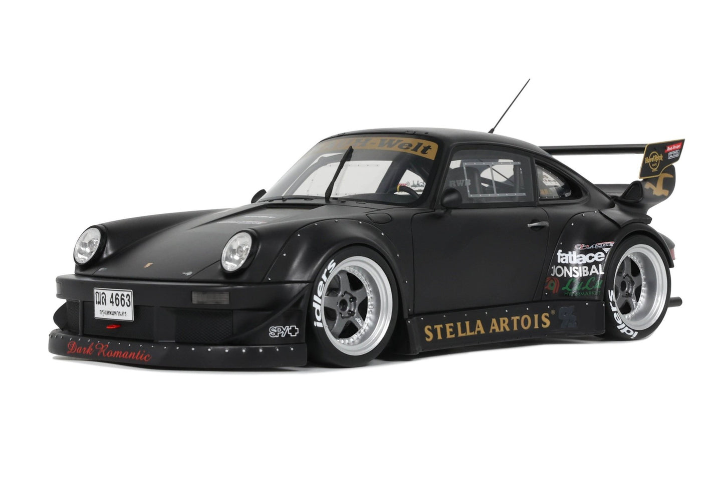 Macheta auto Porsche 911 964 RWB Bodykit Stella Artois Black 2010 1:18 GT Spirit