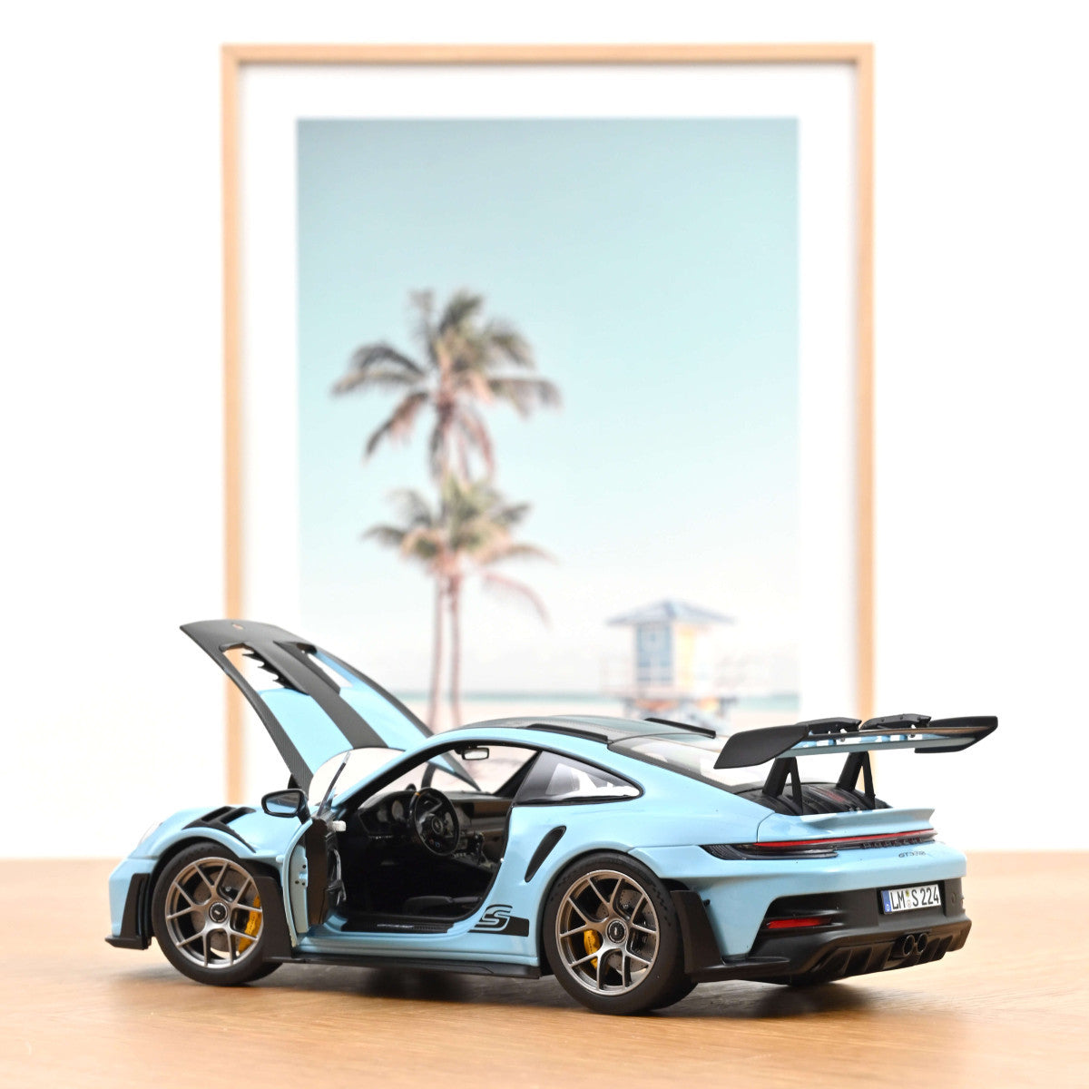 Model car Porsche 911 GT3 RS w/Weissach Pack, Gulf Blue, 2022 1:18 Norev