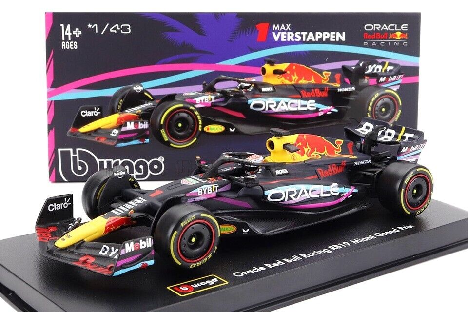 Macheta auto Red Bull F1 Rb19 #1 Miami GP 2023 Max Verstappen (2023) 1:43 Bburago Signature
