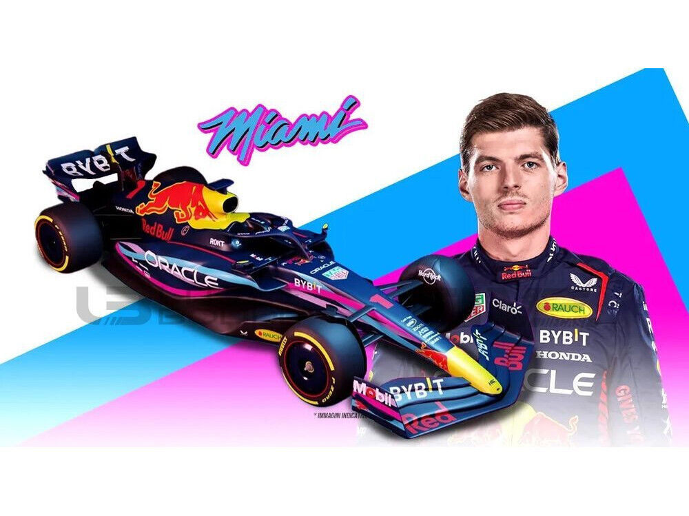 Macheta auto Red Bull F1 Rb19 #1 Miami GP 2023 Max Verstappen (2023) 1:43 Bburago