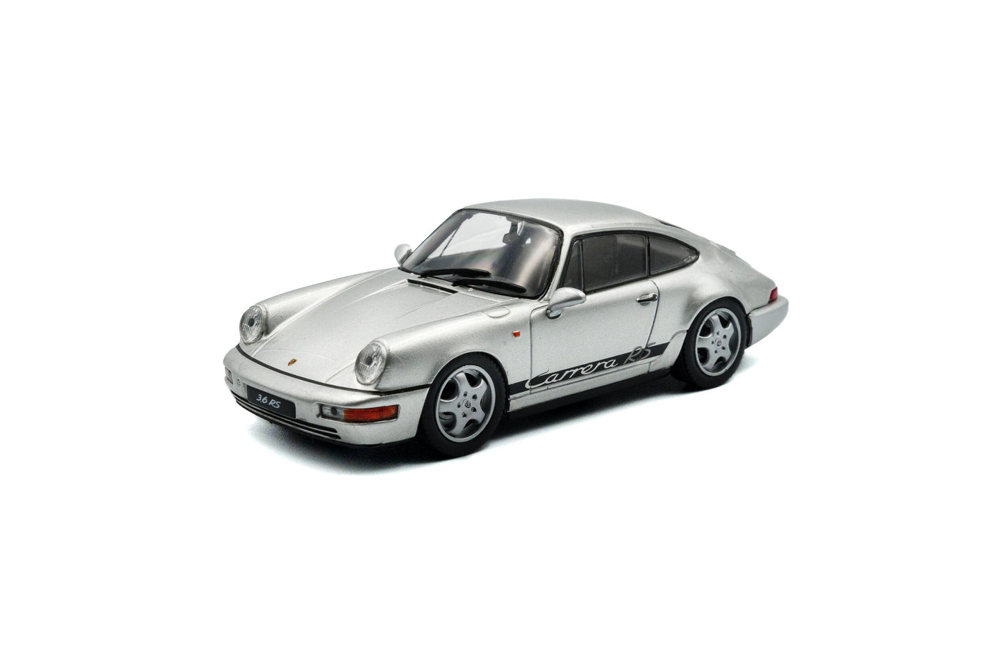 Macheta auto Porsche 911 (964) RS – Silver w/Black Stripe – 1994 1:43 Solido