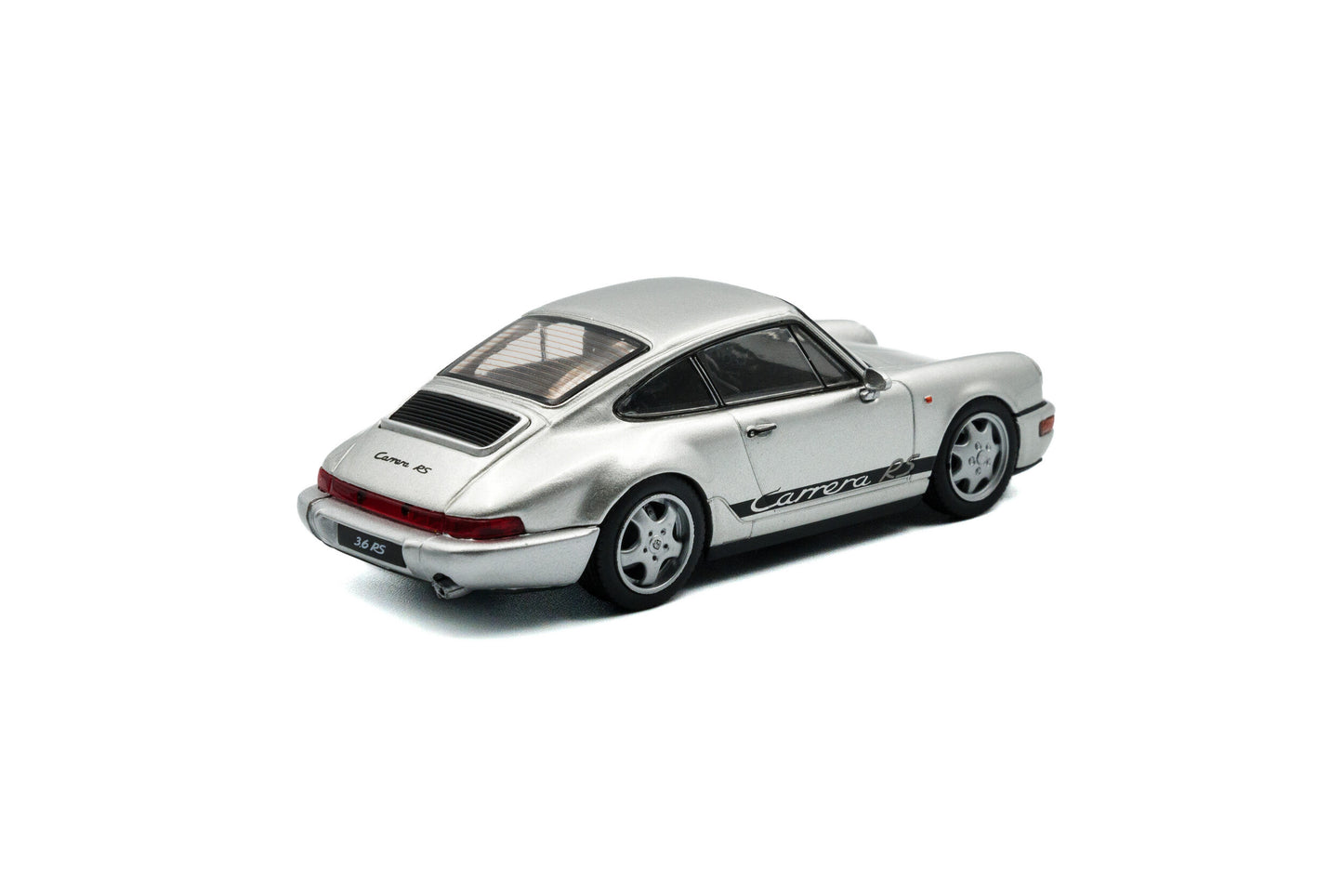 Macheta auto Porsche 911 (964) RS – Silver w/Black Stripe – 1994 1:43 Solido