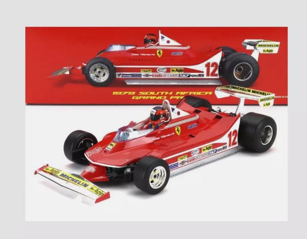Macheta auto Ferrari F1 312T4 #12 Winner South Africa 1979 Villeneuve 1:18 Bburago