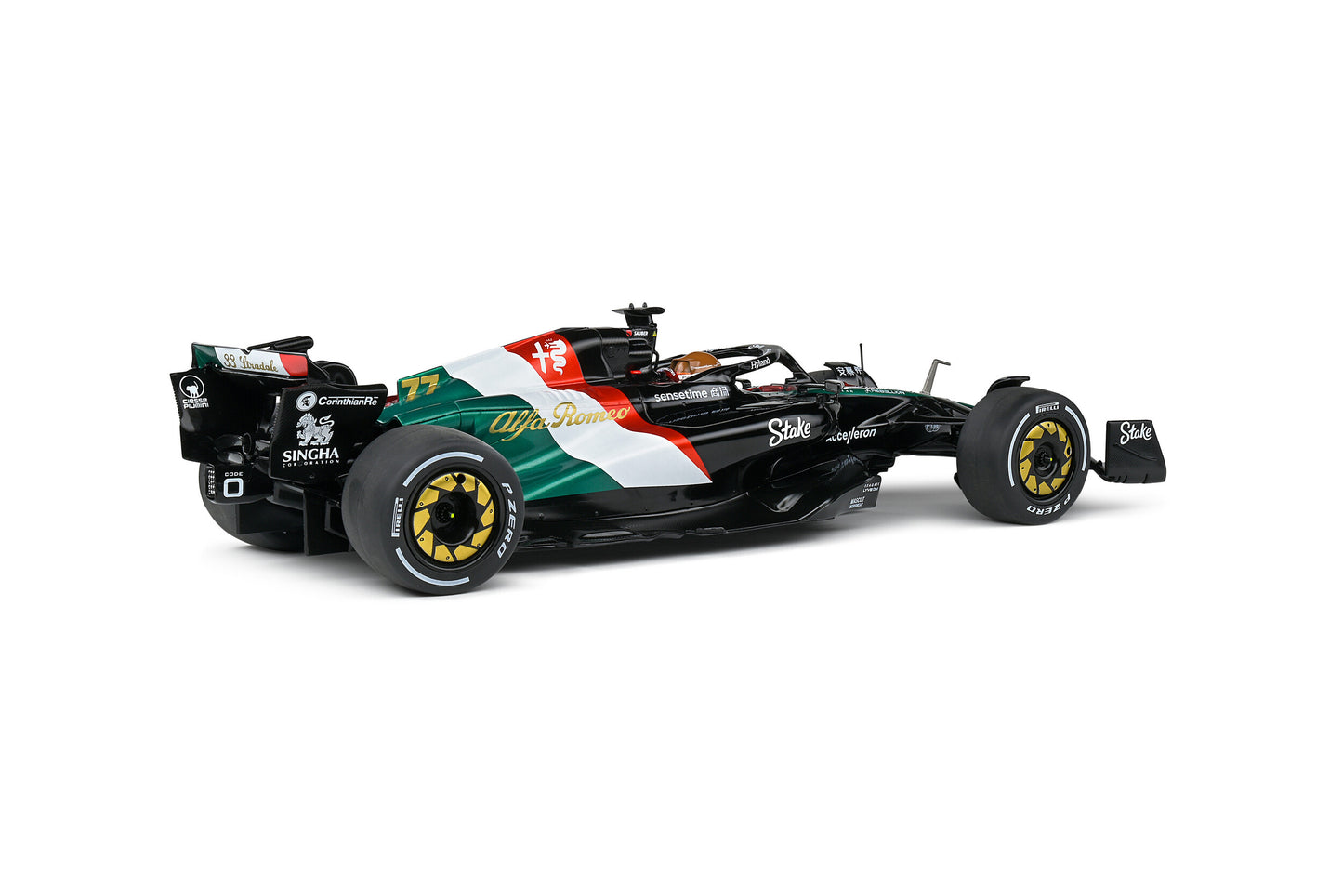 Macheta auto Alfa Romeo C43 F1 Italia GP. V.Bottas #77 (2023) 1:18 Solido