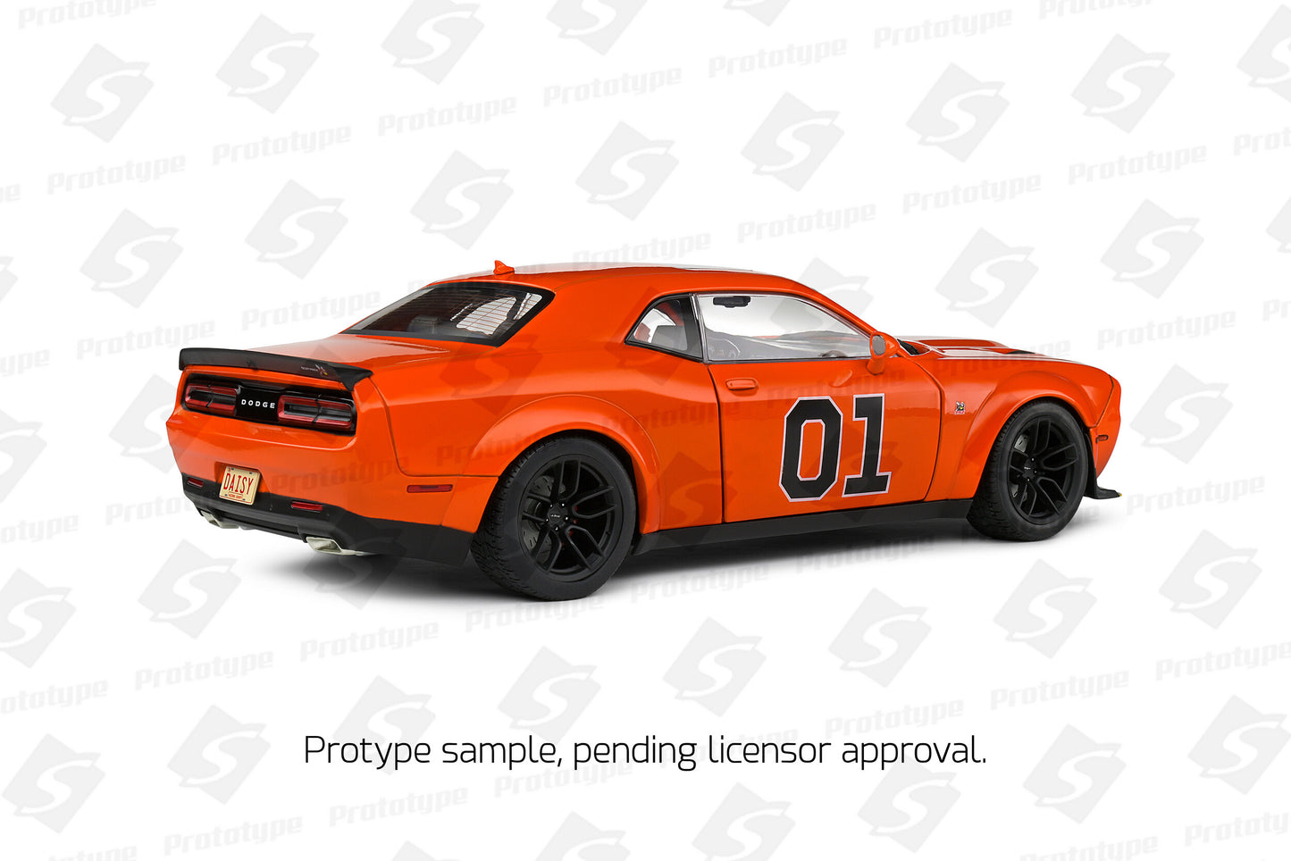 Macheta auto Dodge Challenger R/T Scat Pack Widebody Hazzard Tribute, Orange, 2023 1:18 Solido