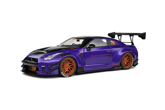 Macheta auto Nissan GT-R (R35) W Liberty Walk Body Kit 2.0 PURPLEZILLA (2022) 1:18 Solido