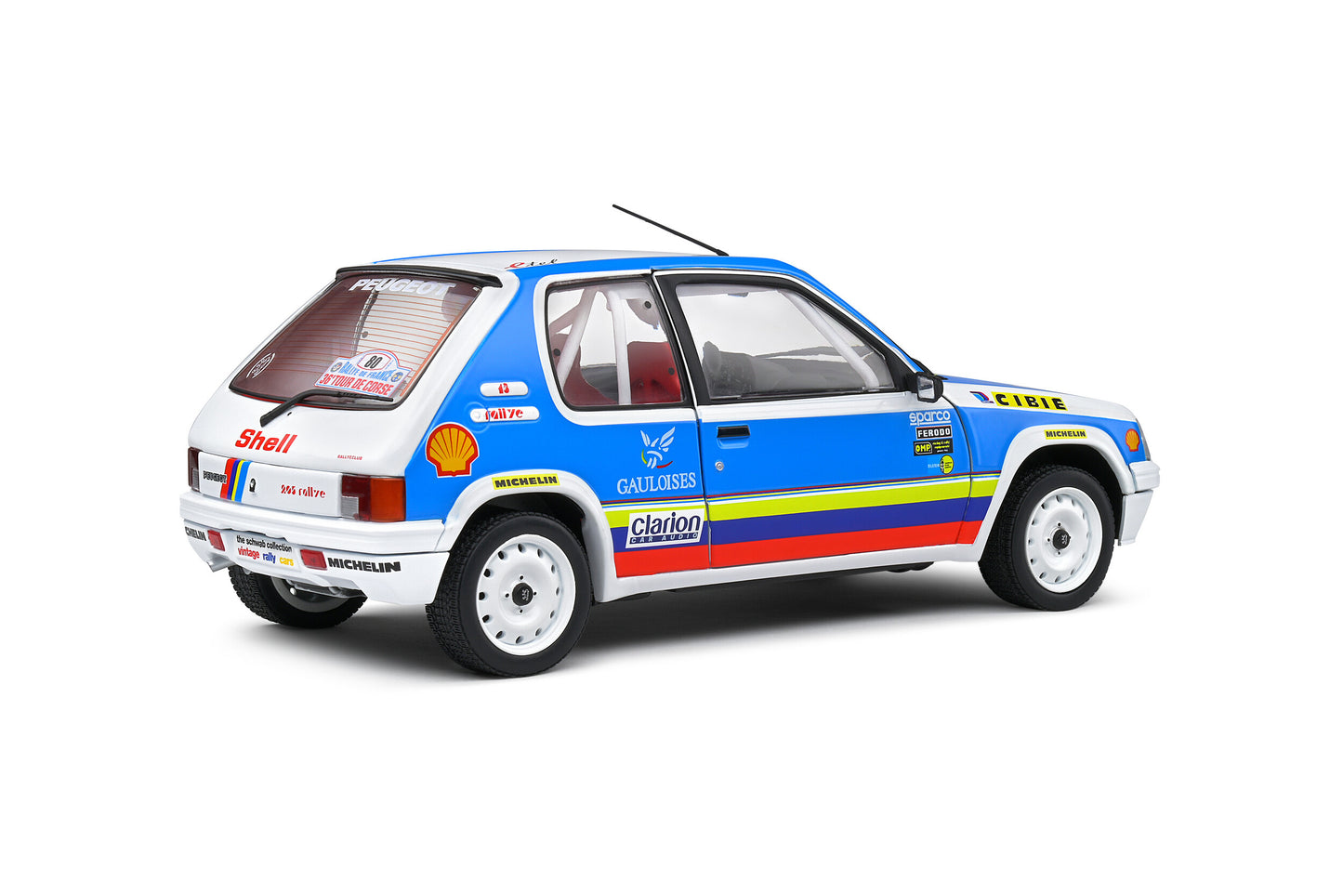 Macheta auto Peugeot 205 Rallye 1.9L SCHWAB COLLECTION 1990 1:18 Solido