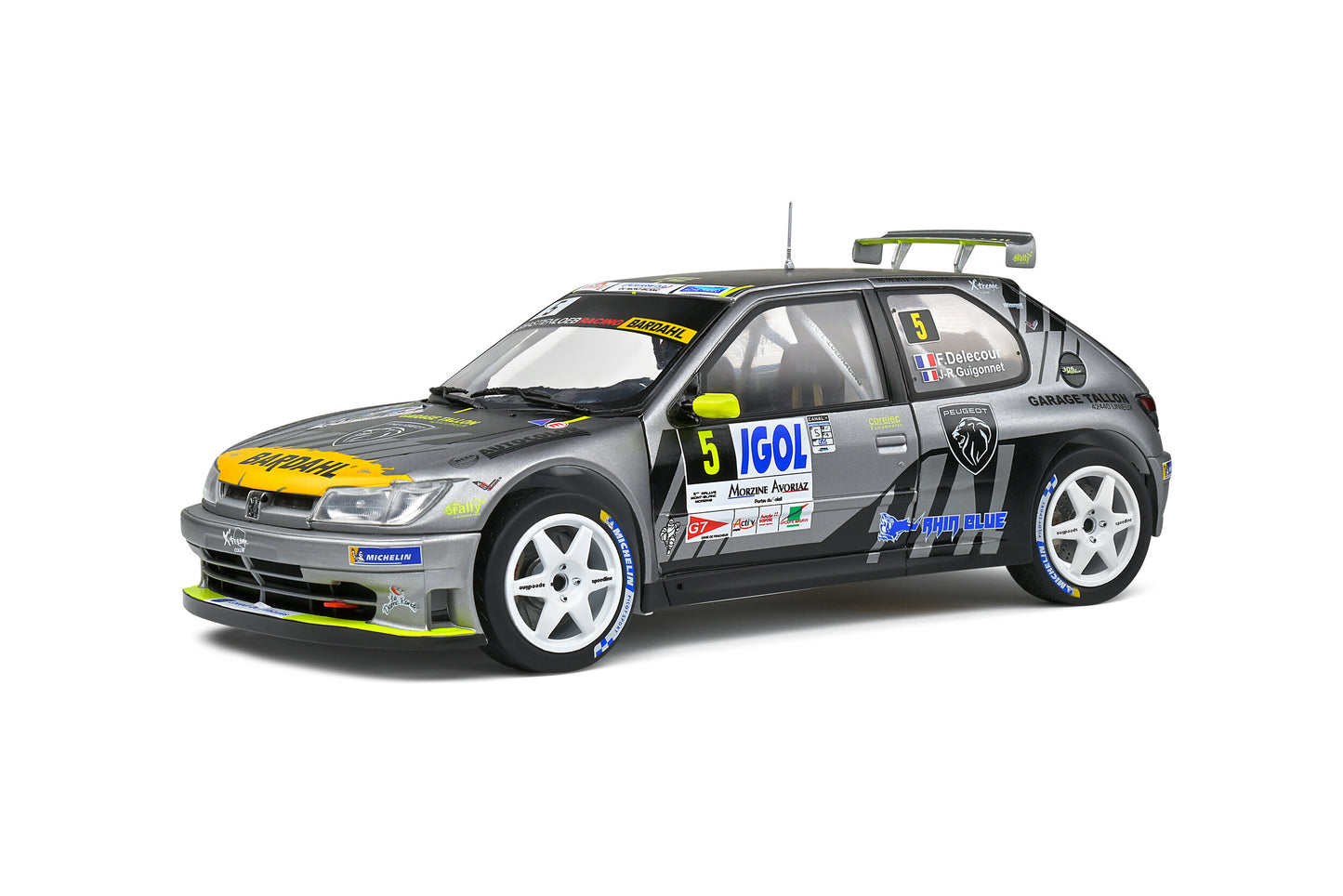 Macheta auto Peugeot 306 Maxi  Rallye du Mont Blanc  2021 #5 F.Delecour / J.R.Guigonnet 1:18 Solido