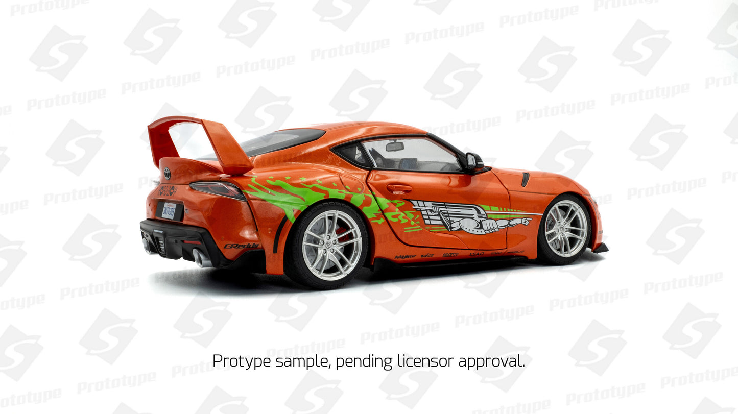 Macheta auto Toyota Supra GR Tribute, Orange, 2024 1:18 Solido