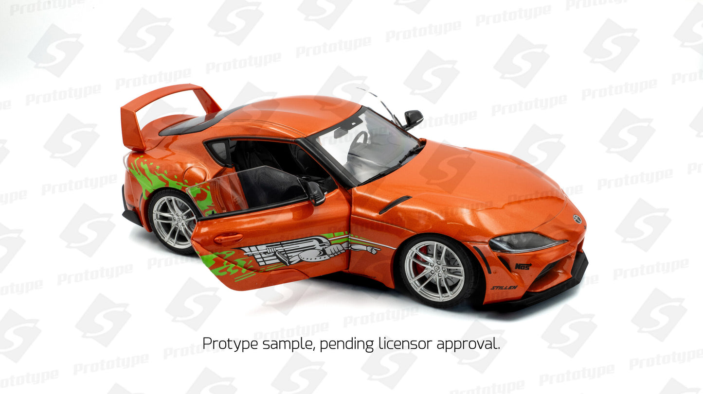 Macheta auto Toyota Supra GR Tribute, Orange, 2024 1:18 Solido