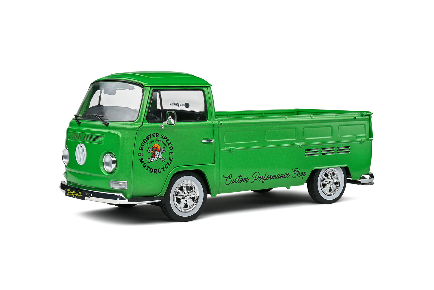 Macheta auto Volkswagen T2 Pick-Up Green Custom (1968) 1:18 Solido