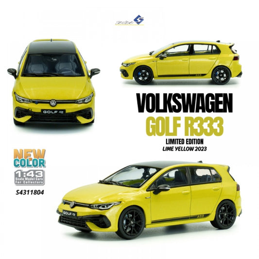 *Precomanda Macheta auto Volkswagen Golf R 333 Limited edition Lime Yellow 2023 1:43 Solido