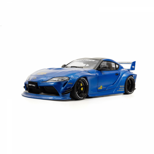 Macheta auto Toyota GR Supra Liberty Walk BodyKit Blue Metallic 2025 1:18 Solido Precomanda