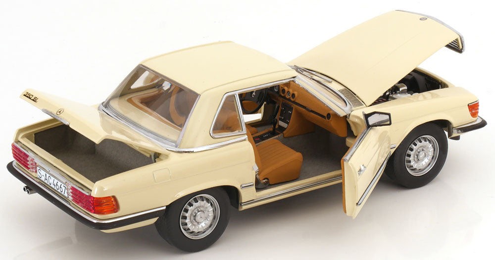 Macheta auto Mercedes 350 SL R107 Hardtop 1977 1:18 SunStar
